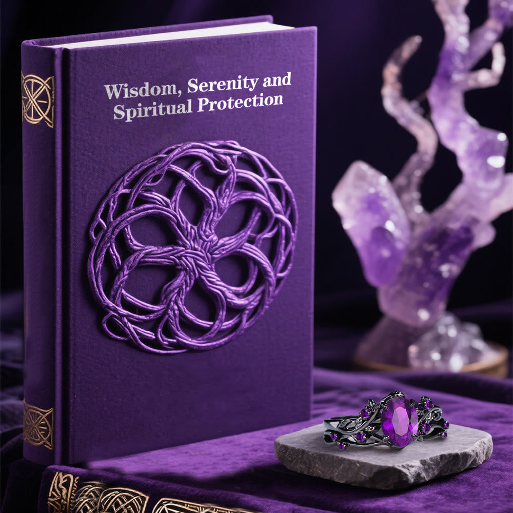 WorldNorse Midnight Amethyst Norse Vine Ring - image 3