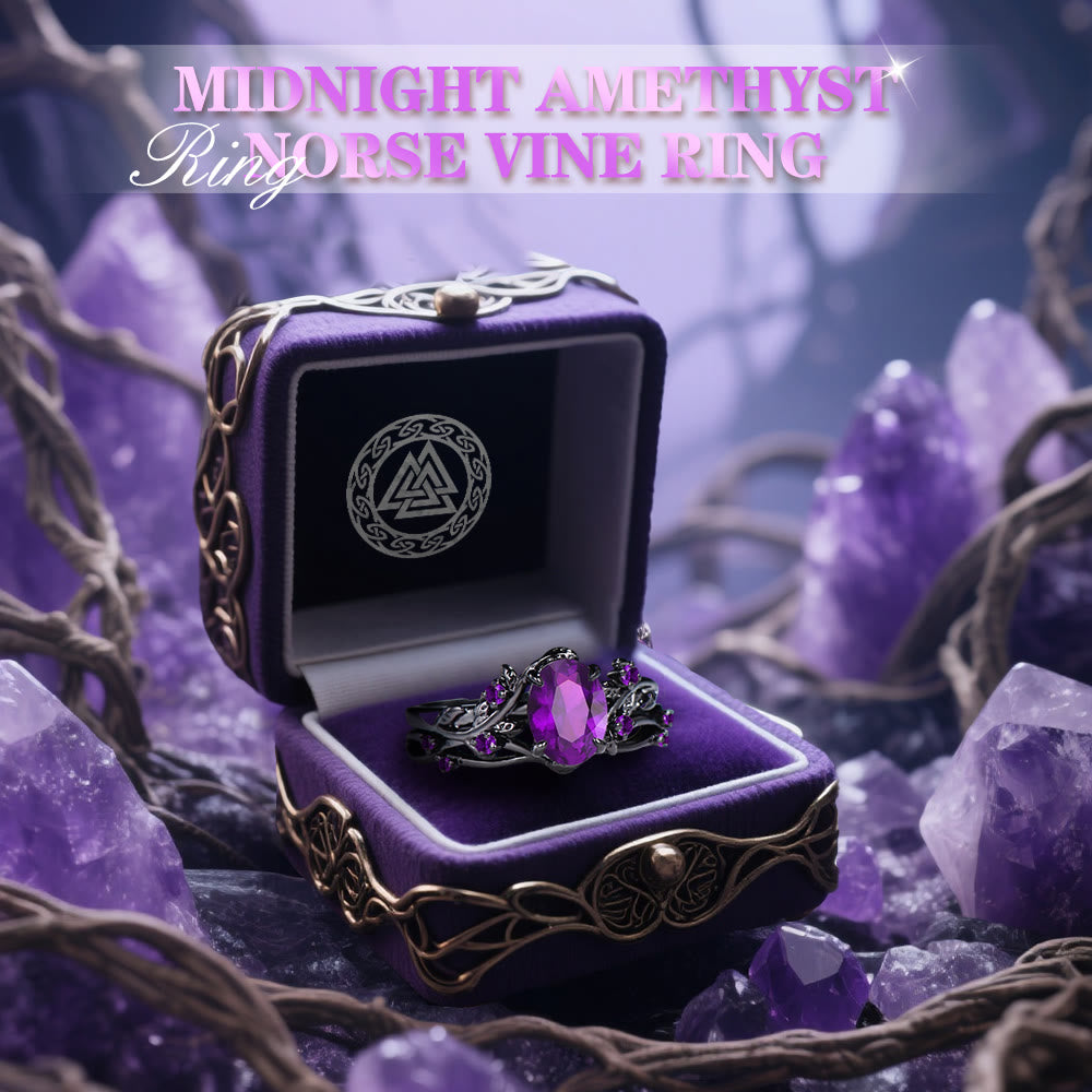 FREE Today: Midnight Amethyst Norse Vine Ring - image 2