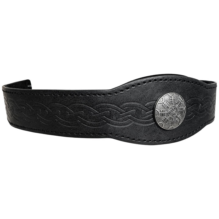WorldNorse Retro Helm Of Awe Celtic Knot Headband - Circular - Black - image 0