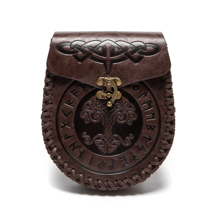 WorldNorse Yggdrasil Celtic Knot Pouch Bag - Dark Brown - image 4