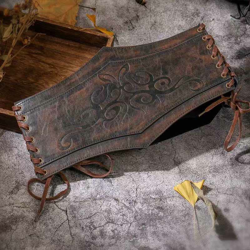 WorldNorse Tooled Imitation Leather Embossed Corset Waistband - image 2