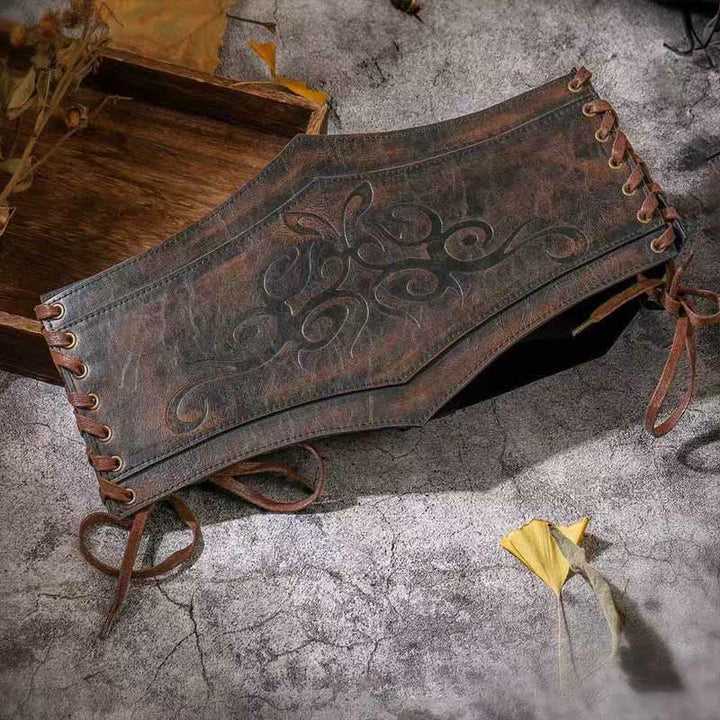 WorldNorse Tooled Imitation Leather Embossed Corset Waistband - image 2