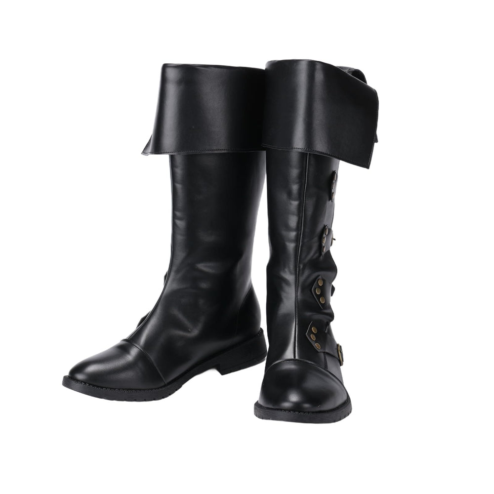 WorldNorse Steampunk Buckle Detailed Fold Over Boots - image 1