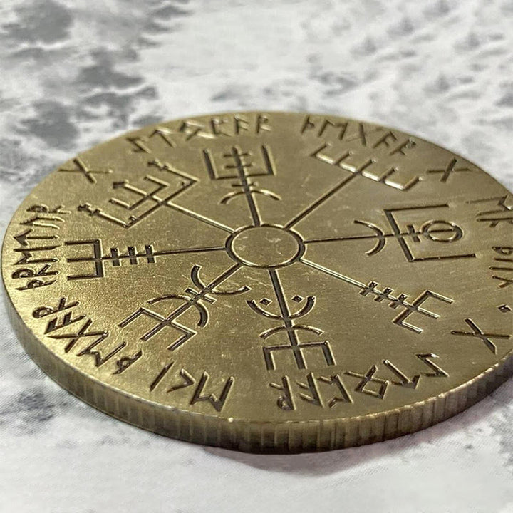 WorldNorse Viking Vegvisir Compass Lucky Coin - image 6
