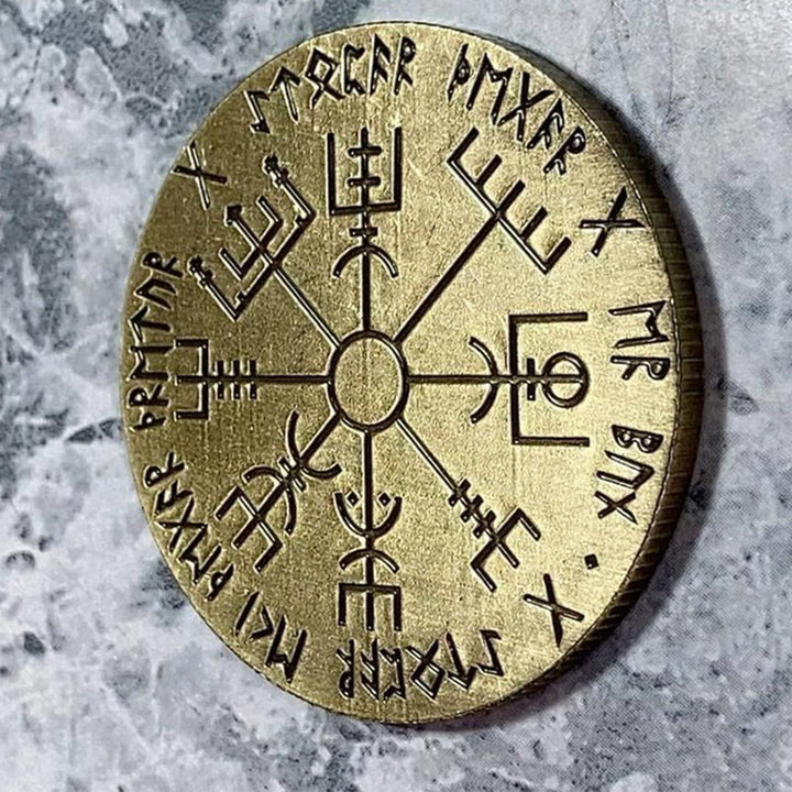 WorldNorse Viking Vegvisir Compass Lucky Coin - image 5