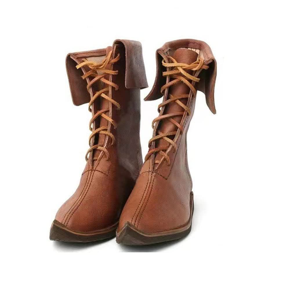 WorldNorse Fold Cuff Lace Up Boots - image 1