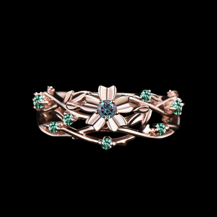 FREE Today: Emerald Blossom Vine Ring - US 10 - image 0