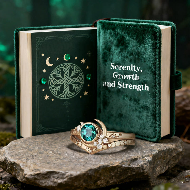 FREE Today: Moonlit Star Emerald Ring Set - image 3