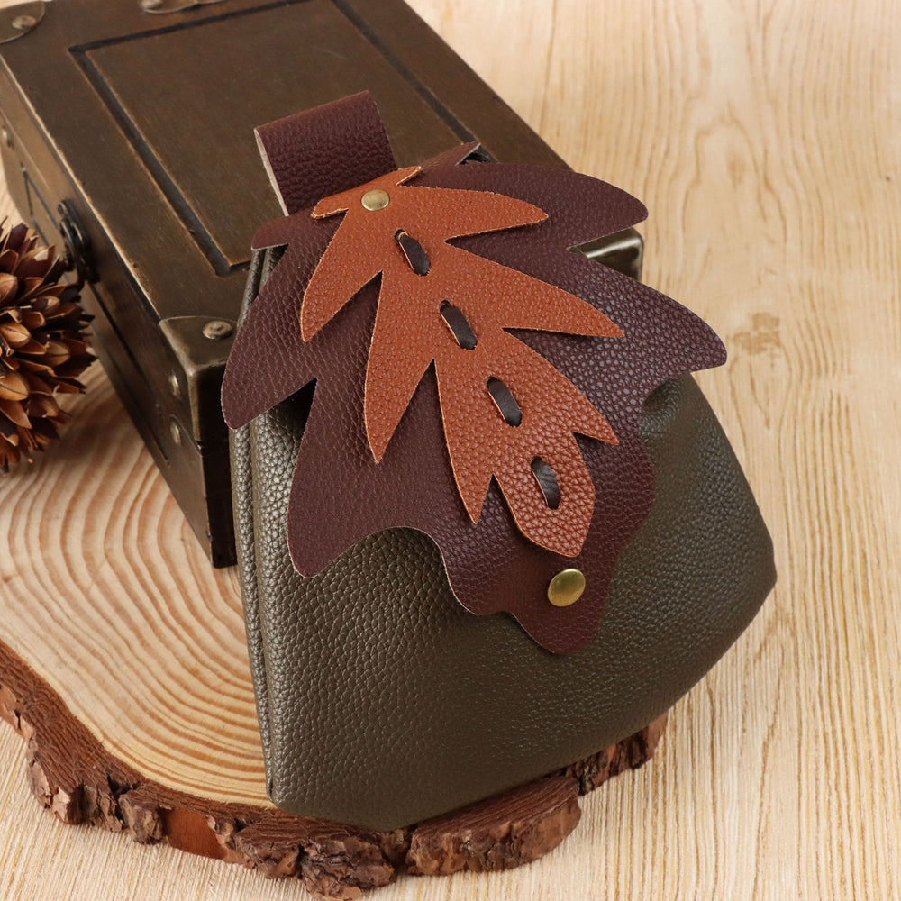 WorldNorse Forest Leaf Accented Leather Bag & Belt - image 1