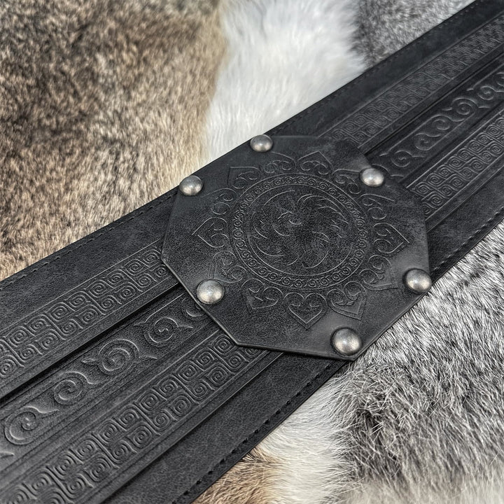 WorldNorse Gothic Celtic Double Buckle Belt - image 7