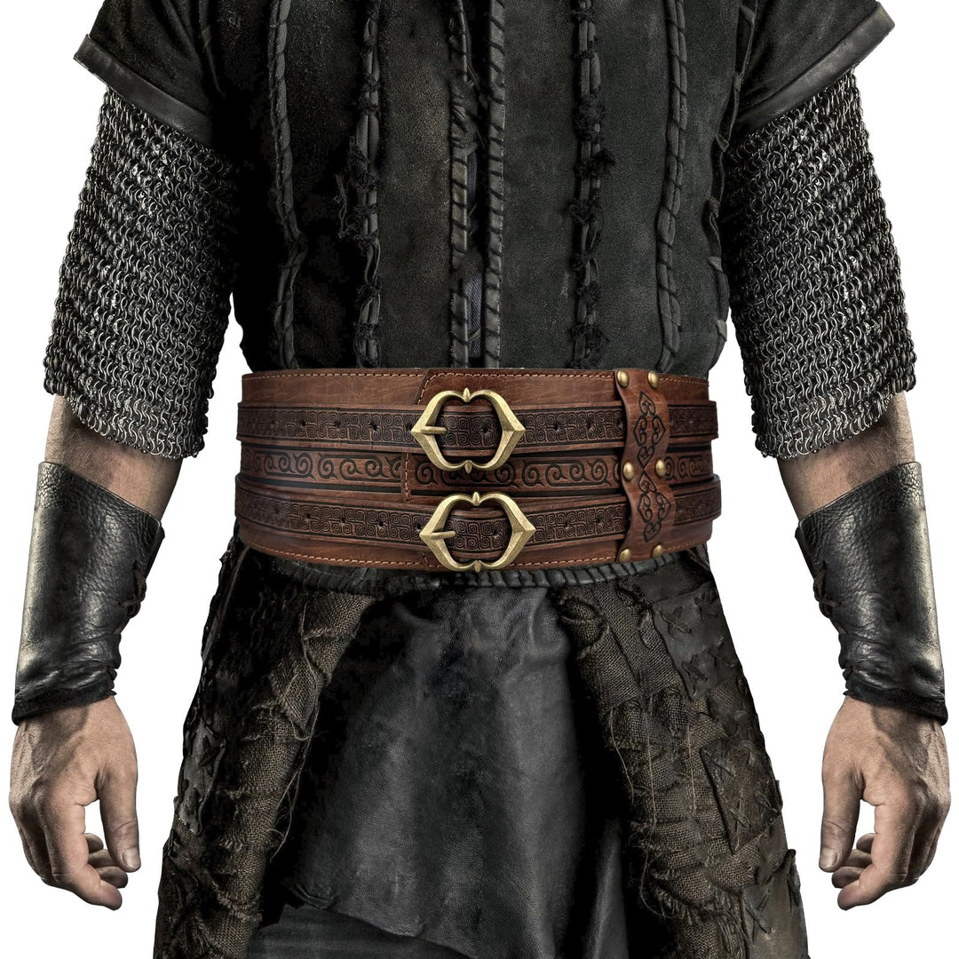 WorldNorse Gothic Celtic Double Buckle Belt - image 0