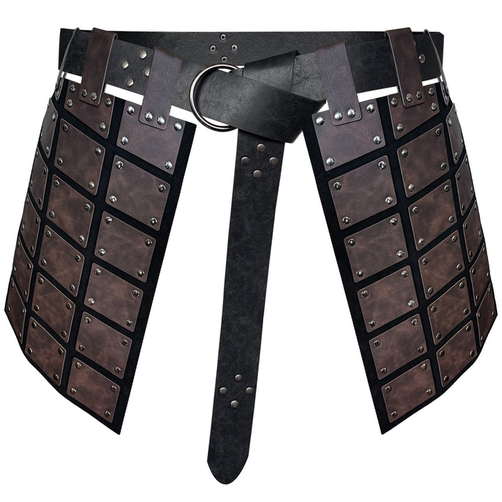 WorldNorse Gothic Studded Skirt Armor - Dark Brown - image 10