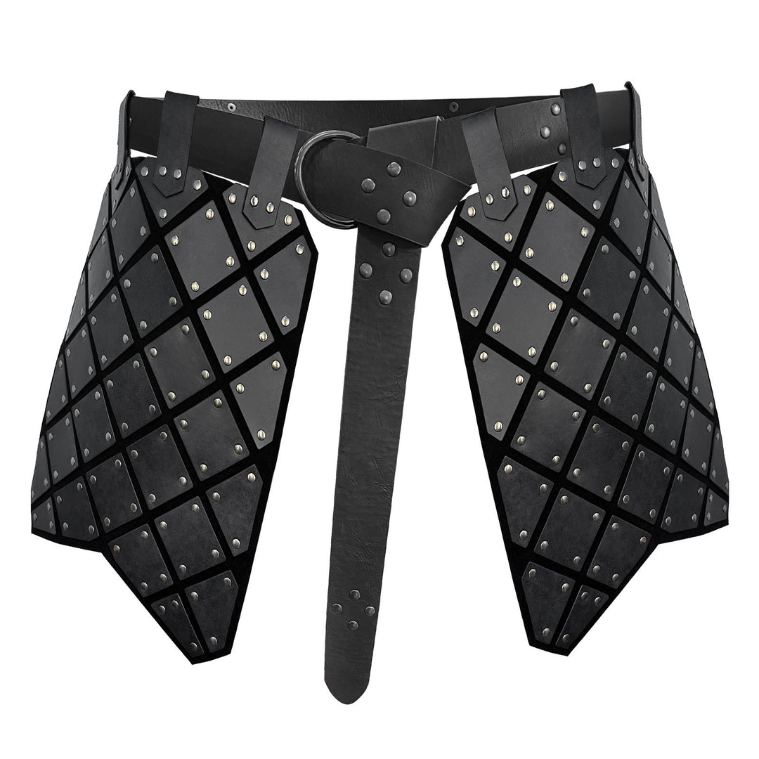 WorldNorse Vintage Geometric Studded Skirt Armor - Black - image 4