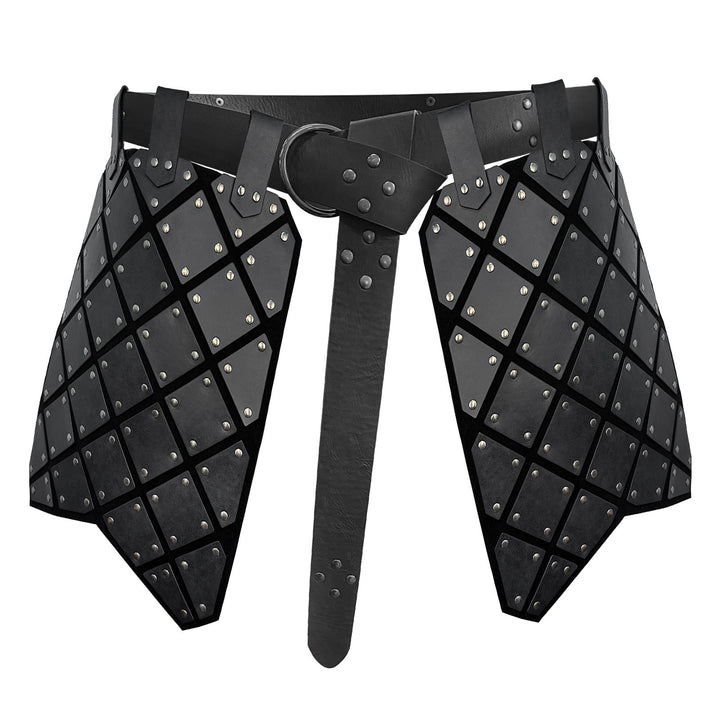 WorldNorse Vintage Geometric Studded Skirt Armor - Black - image 4