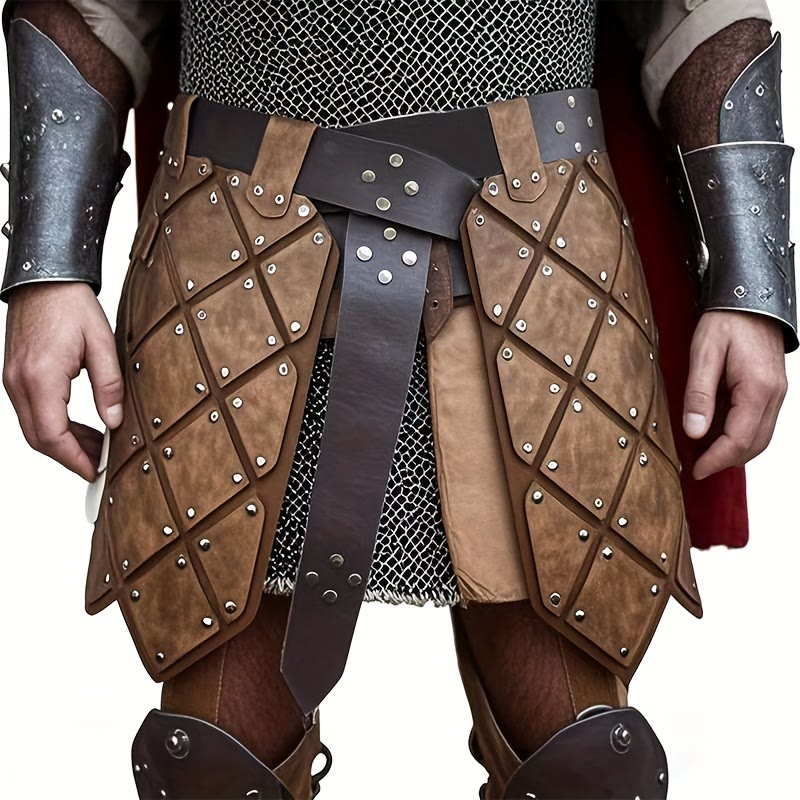 WorldNorse Medieval Leather Diamond Skirt Armor - image 0