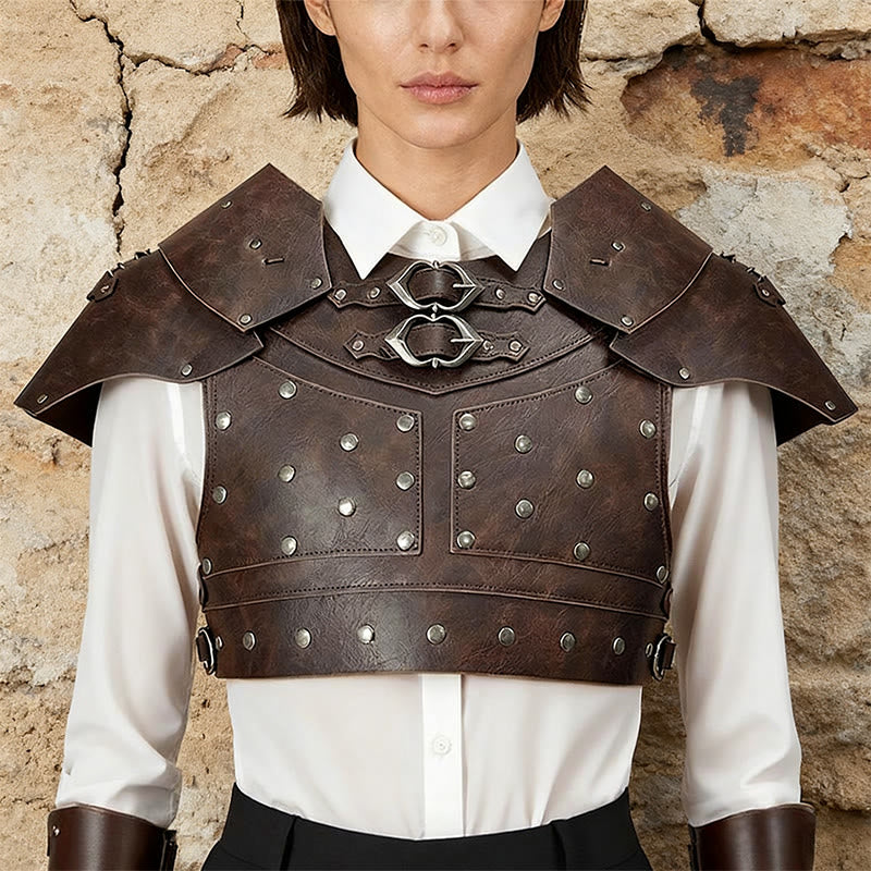 WorldNorse Medieval Double Buckle Pauldron  - image 1