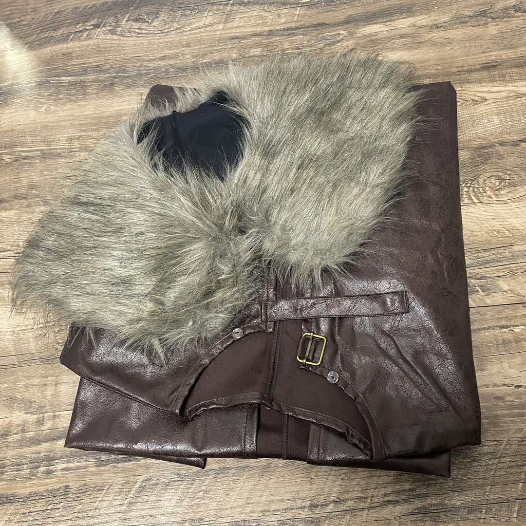 WorldNorse Vintage Fur Collared Cosplay Cloak - image 7