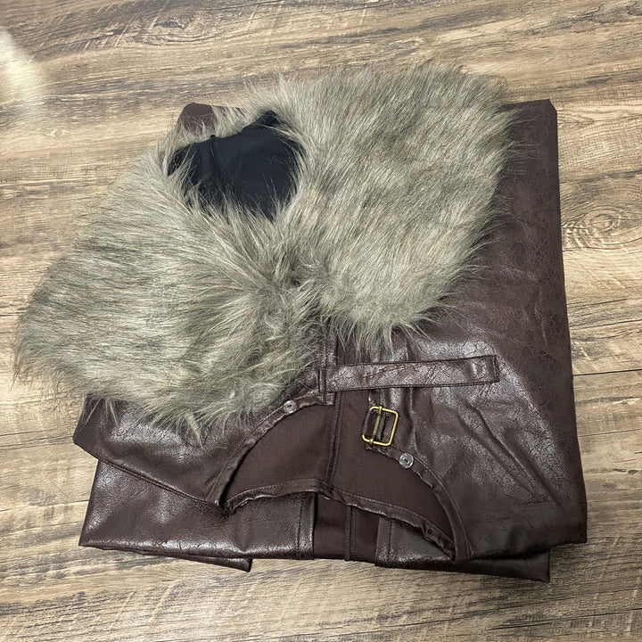 WorldNorse Vintage Fur Collared Cosplay Cloak - image 7