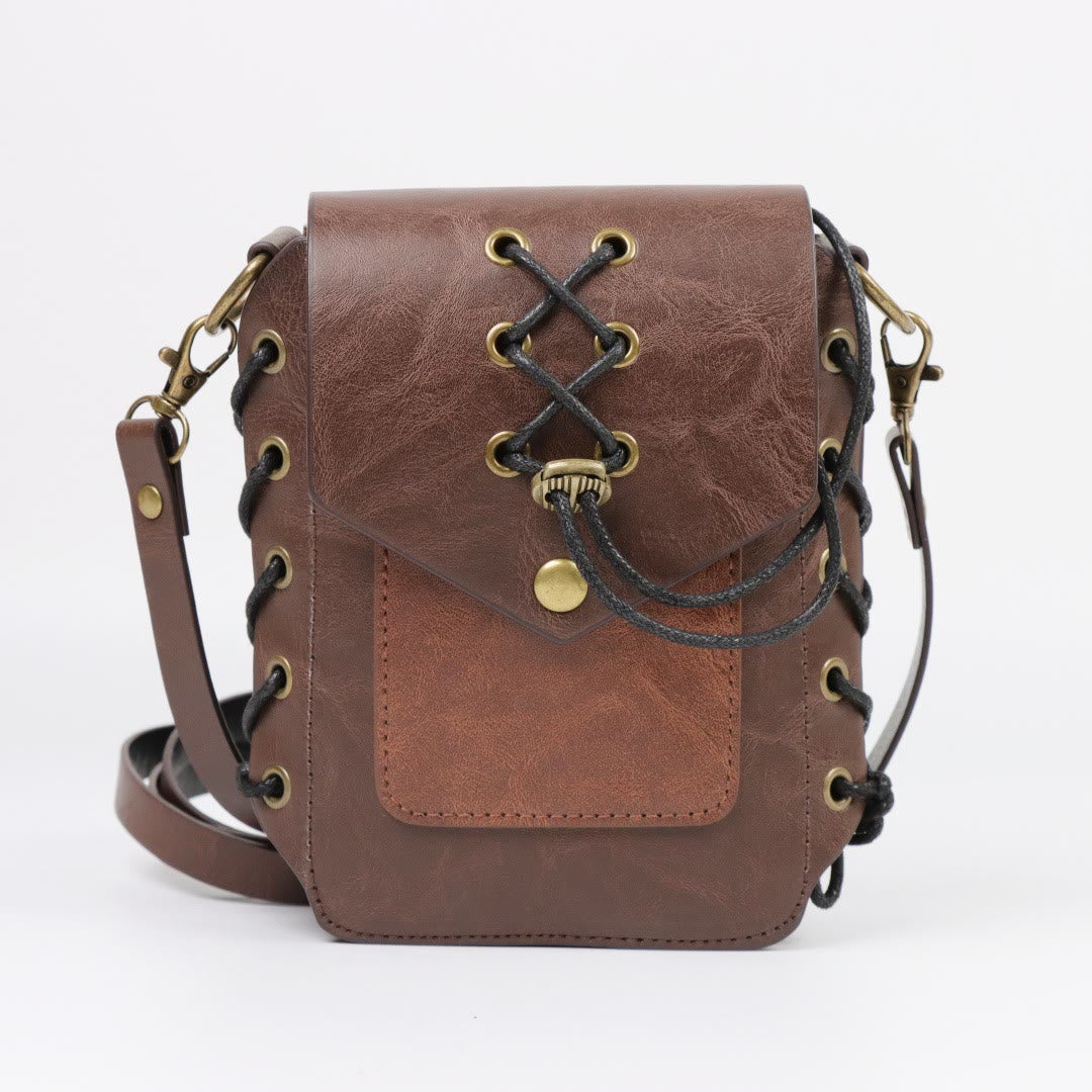 WorldNorse Rustic Leaf-Decorated Leather Bag & Belt - image 9