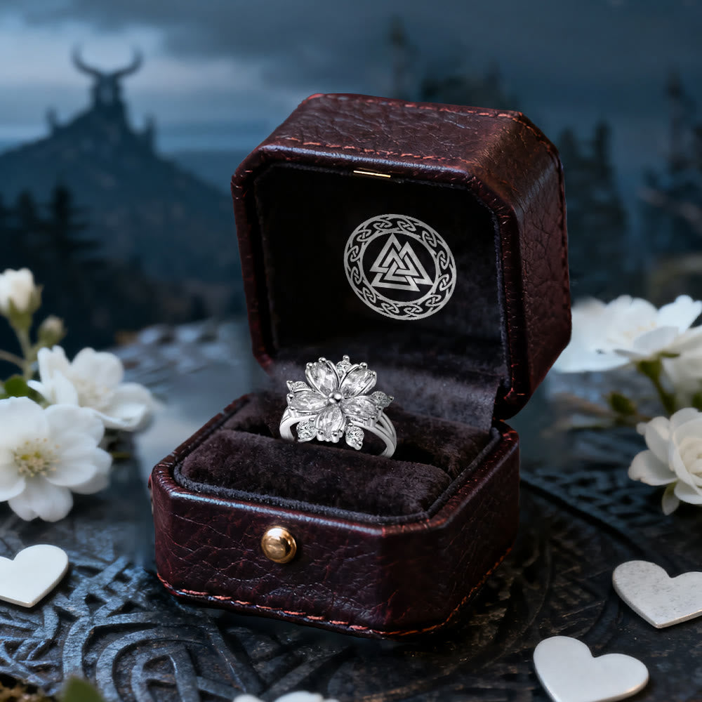 WorldNorse Pink Crystal Love Flower of Renewal Ring - image 8