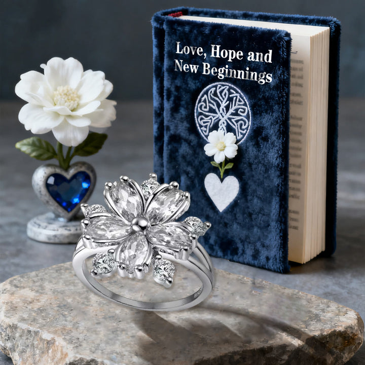 WorldNorse Pink Crystal Love Flower of Renewal Ring - image 7