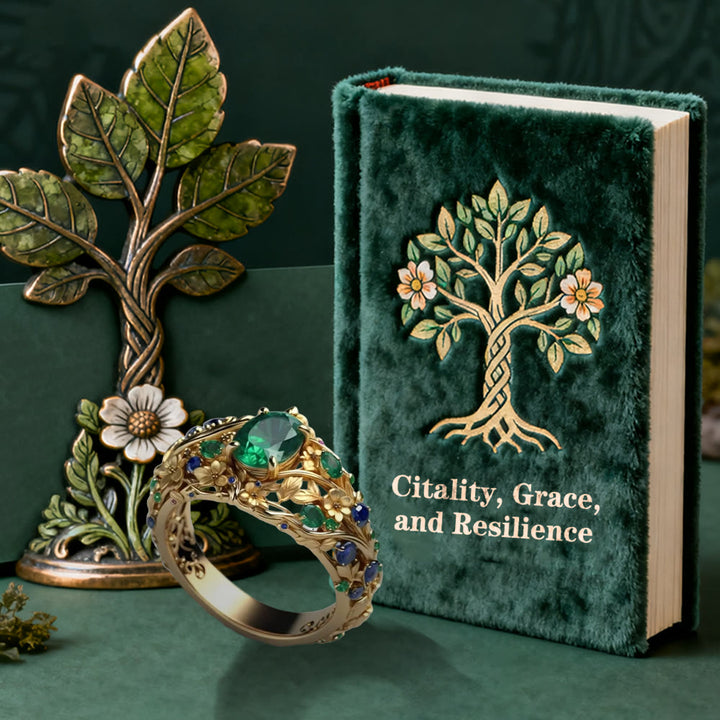 WorldNorse Bloom Leaf Hollow Ring - image 3
