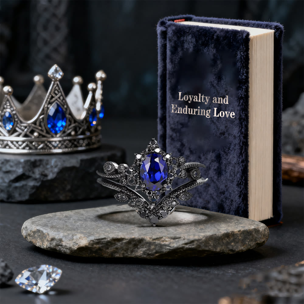 FREE Today: Black Oval Crown Ring Set - image 3