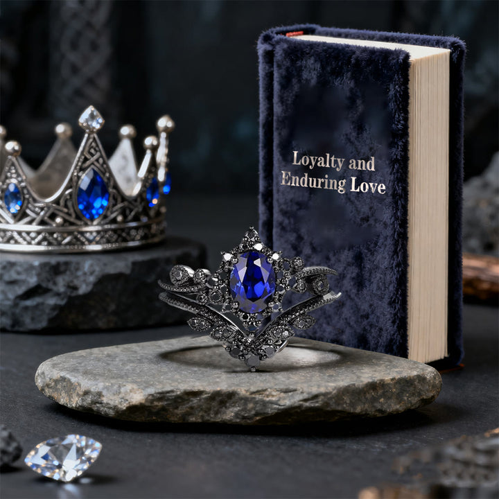 FREE Today: Black Oval Crown Ring Set - image 3
