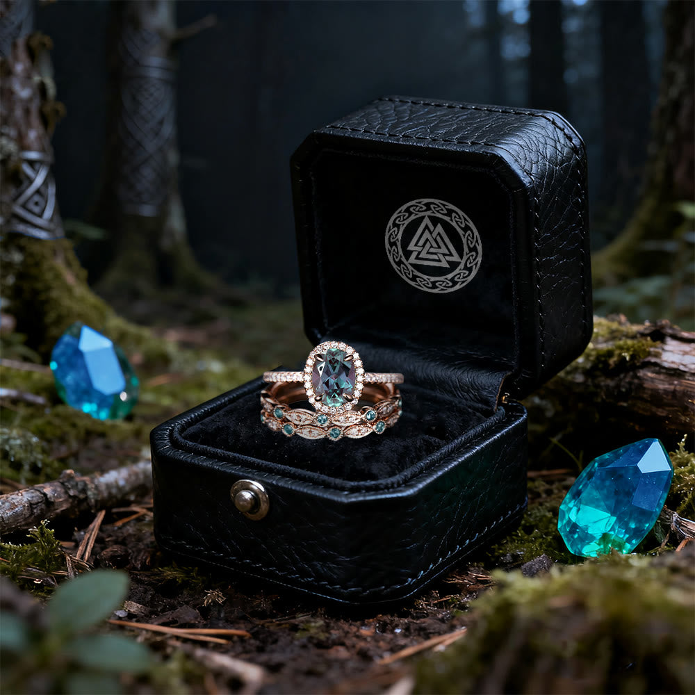 FREE Today: Lucky Alexandrite & Emerald 3-piece Ring - image 4