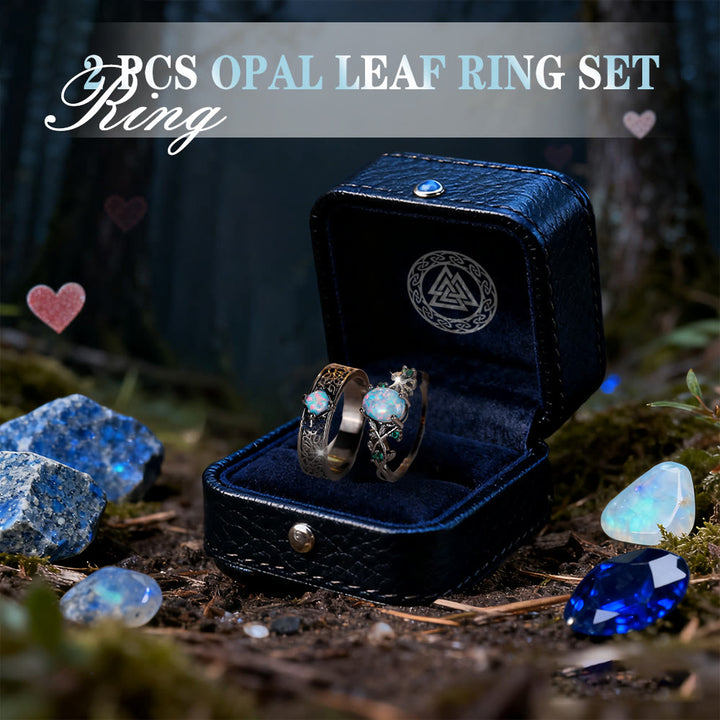 FREE Today: 2 Pcs Blue Sandstone Leaf Ring Set - image 7