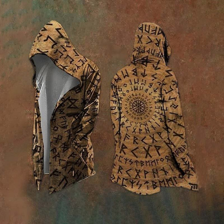 WorldNorse Rune Occult Art Hooded Jacket - image 0