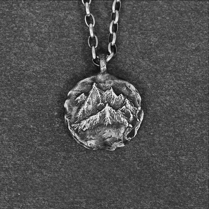 WorldNorse 999 Sterling Silver Gothic Mountain Necklace - With 60cm Egg-shaped Chain - image 7