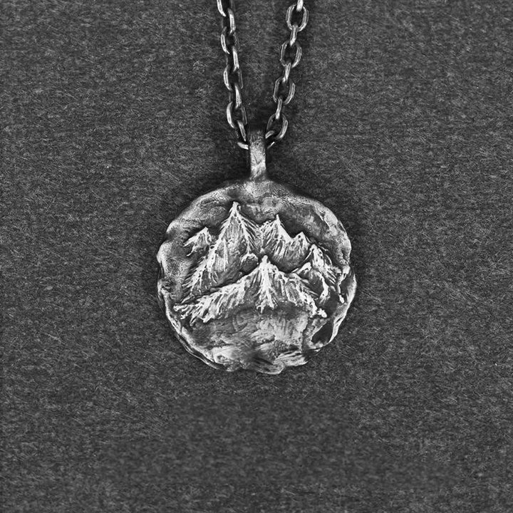 WorldNorse 999 Sterling Silver Gothic Mountain Necklace - With 60cm Diamond Chain - image 6