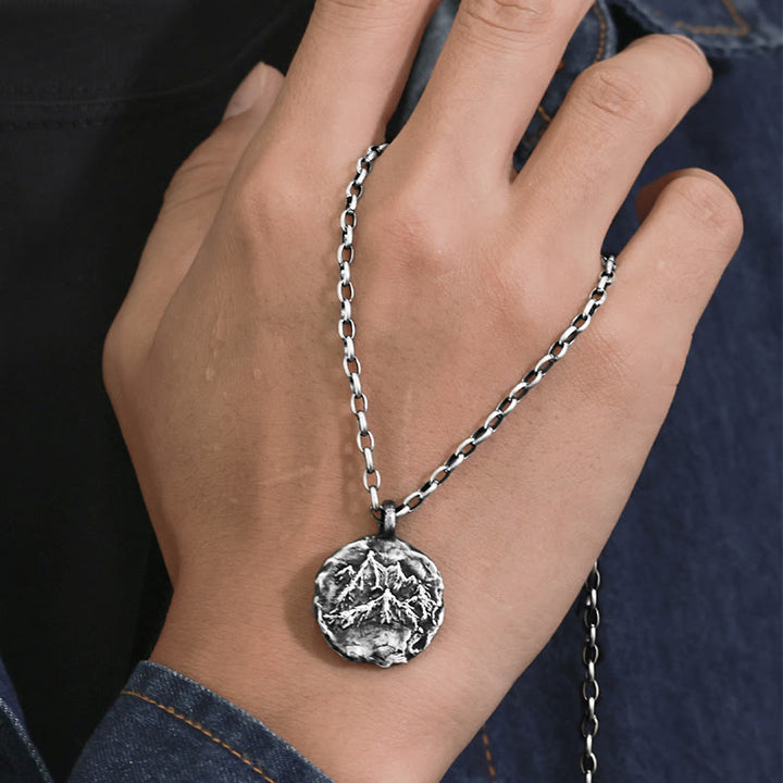 WorldNorse Handcrafted 999 Silver Gothic Mountain Necklace - image 2
