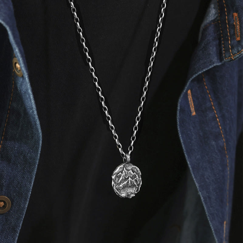WorldNorse Handcrafted 999 Silver Gothic Mountain Necklace - image 1
