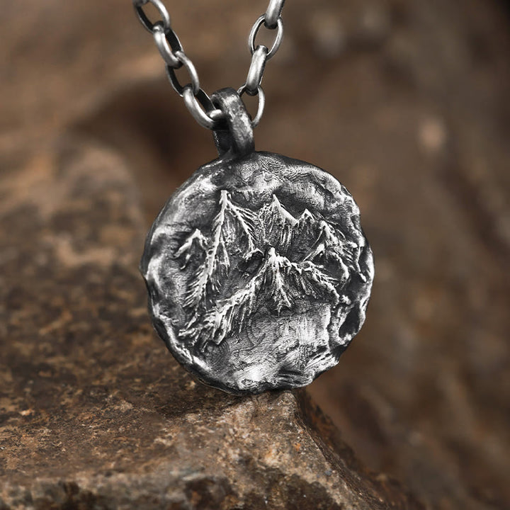 WorldNorse Handcrafted 999 Silver Gothic Mountain Necklace - image 5