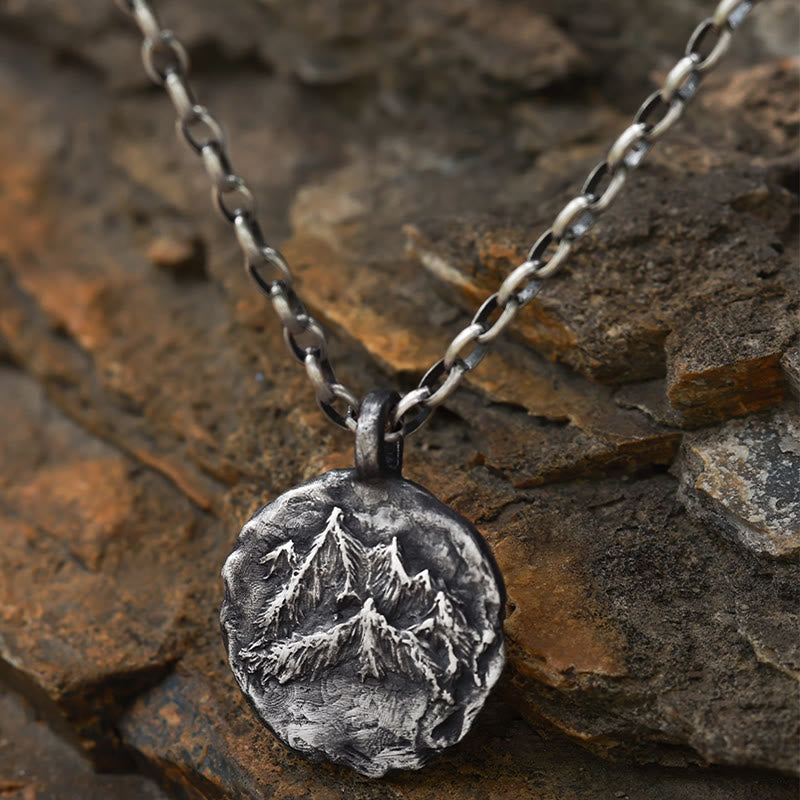 WorldNorse Handcrafted 999 Silver Gothic Mountain Necklace - image 5