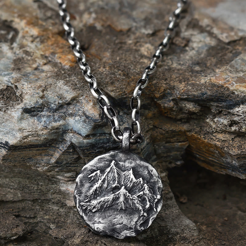 WorldNorse Handcrafted 999 Silver Gothic Mountain Necklace - image 0