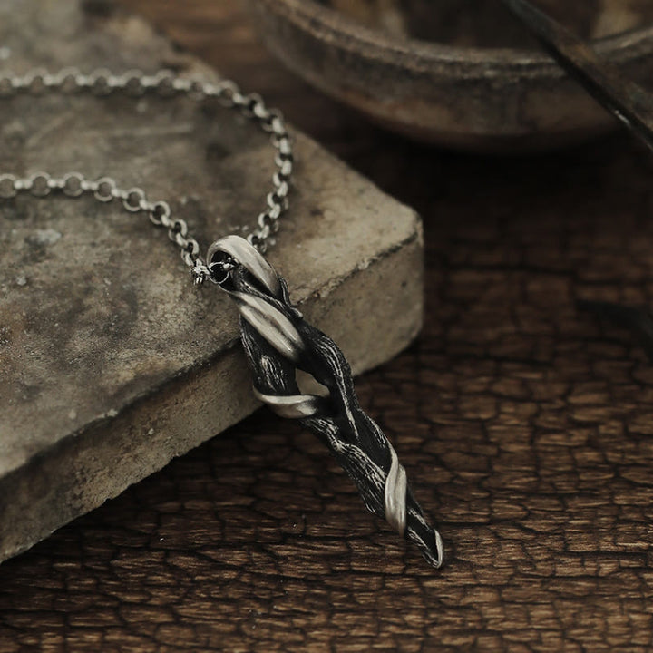 WorldNorse Handcrafted 999 Silver Twisted Branch Necklace - image 0