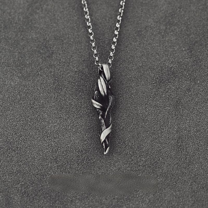 WorldNorse 999 Sterling Silver Twisted Branch Necklace - Style A - With 55cm silver Cuban Link Chain - image 3