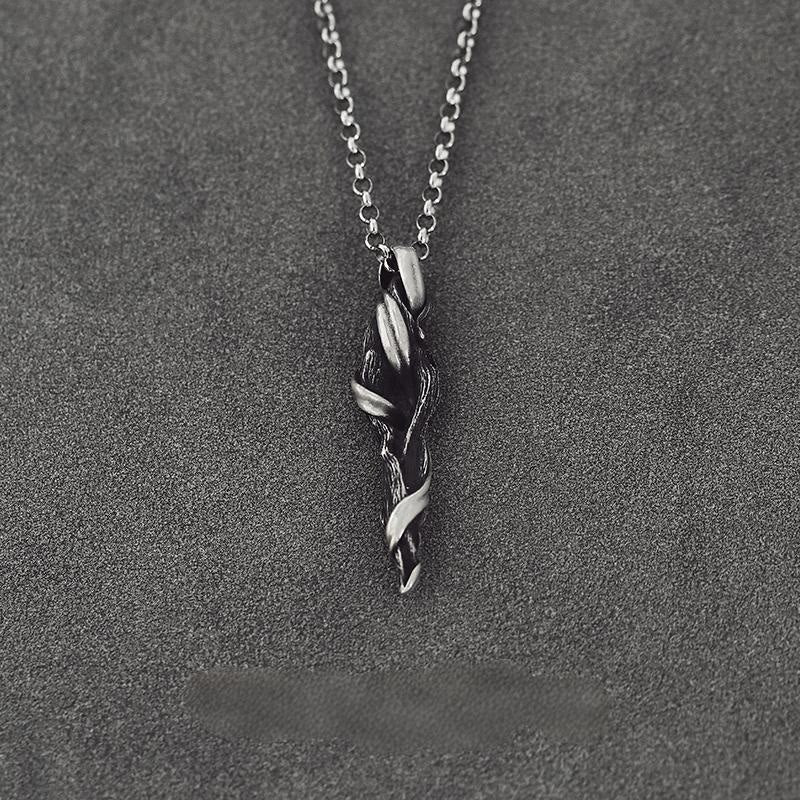 WorldNorse Handcrafted 999 Silver Twisted Branch Necklace - Style A - With 55cm silver Cuban Link Chain - image 3