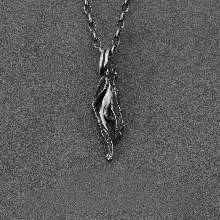 WorldNorse 999 Sterling Silver Twisted Branch Necklace - Style B - With 60cm Egg-shaped Chain - image 6