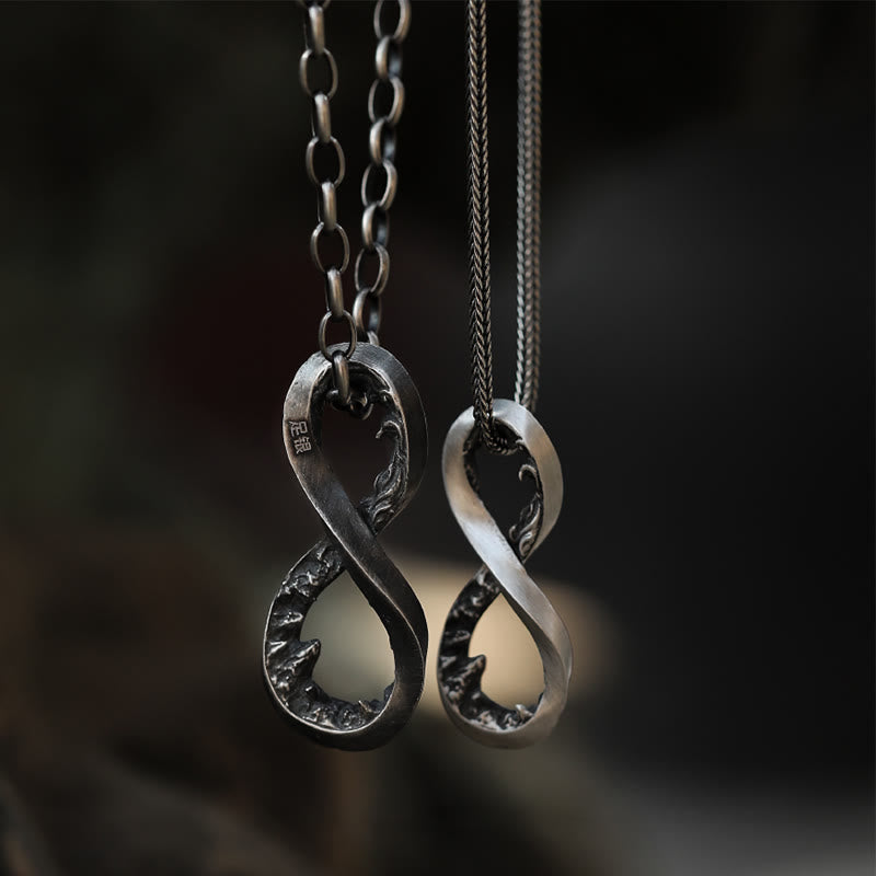 WorldNorse 999 Sterling Silver Infinity Mountain Necklace - image 4