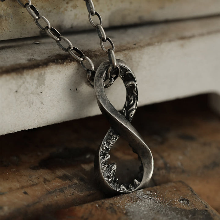 WorldNorse 999 Sterling Silver Infinity Mountain Necklace - image 3