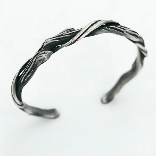 WorldNorse Handcrafted 999 Silver Twisted Branch Bracelet - image 4