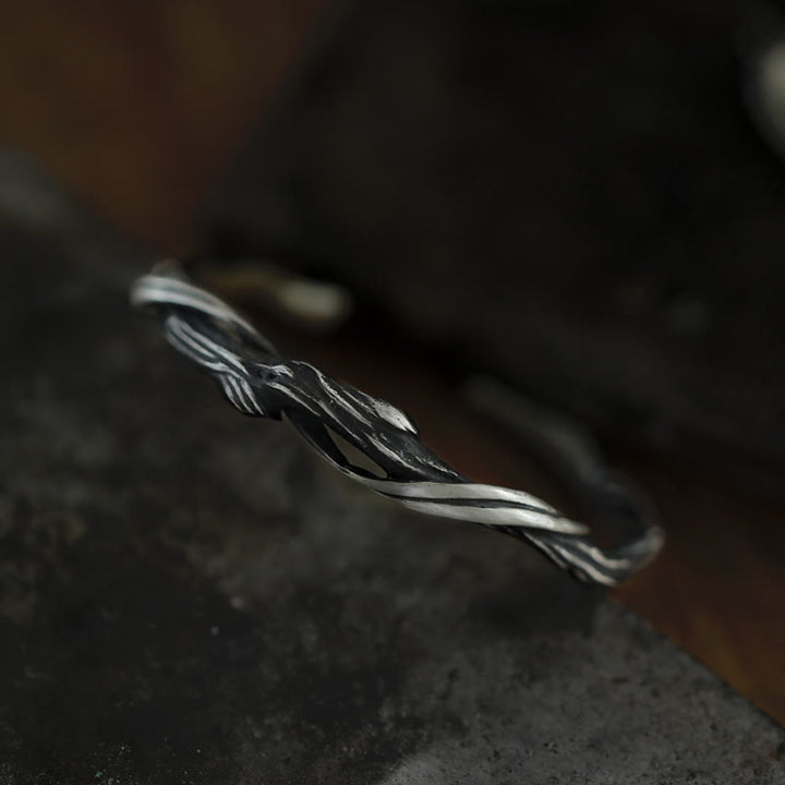 WorldNorse Handcrafted 999 Silver Twisted Branch Bracelet - image 3