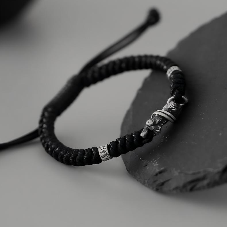 WorldNorse 999 Sterling Silver Dragon Braided Bracelet - image 2