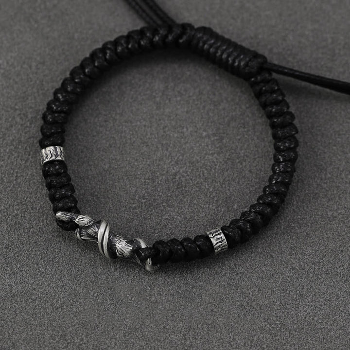 WorldNorse Handcrafted 999 Silver Dragon Braided Bracelet - image 3
