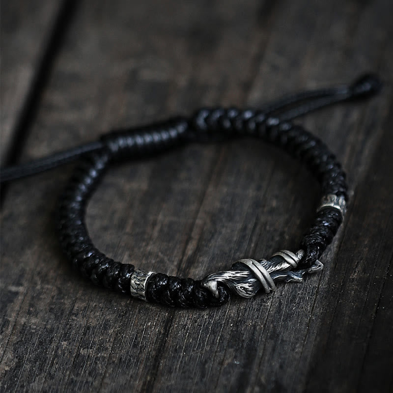 WorldNorse 999 Sterling Silver Dragon Braided Bracelet - image 0