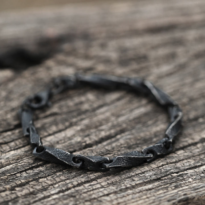 WorldNorse Handcrafted 925 Silver Dark Rugged Chain Bracelet - image 0